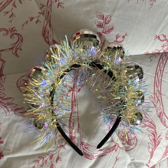 Silver Disco Ball Headband - Picture 2 of 4